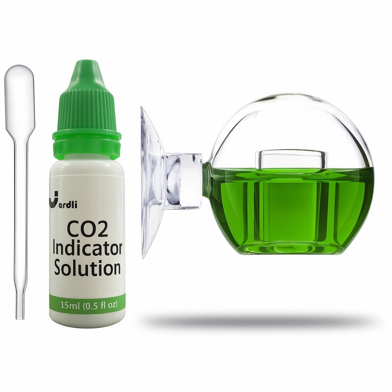 JARDLI Glass CO2 Drop Checker â€“ CO2 Monitor Kit for Aquarium Planted Tank CO2 System (Drop Checker with Solution) - Image 1