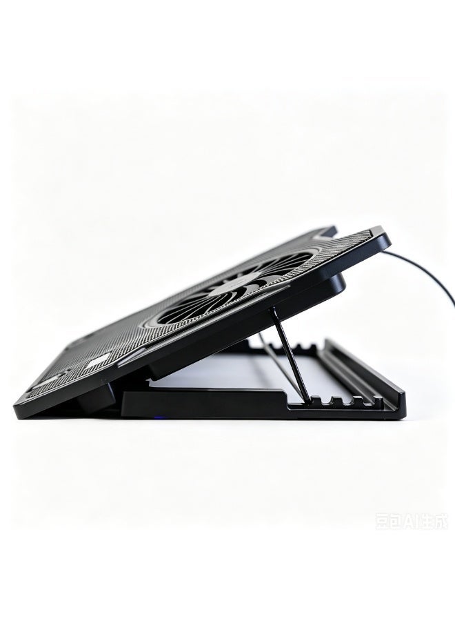 Portable Usb Laptop Cooling Fan ,Ultra Slim Laptop Cooling Pad - Adjustable Fan Speed, Usb Powered, Portable Design For 13-17 Inch Laptops, Ideal For Gaming And Everyday Use,With Mobile Phone Holder - Image 1