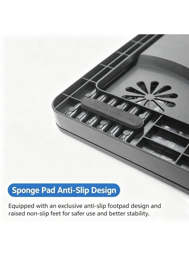 Portable Usb Laptop Cooling Fan ,Ultra Slim Laptop Cooling Pad - Adjustable Fan Speed, Usb Powered, Portable Design For 13-17 Inch Laptops, Ideal For Gaming And Everyday Use,With Mobile Phone Holder - Image 4