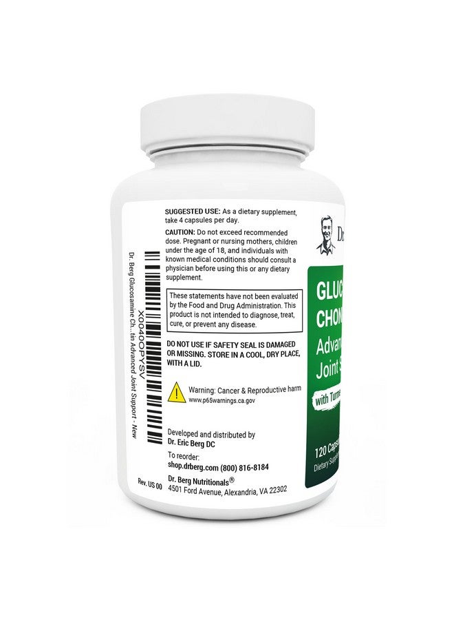 Dr. Berg Nutritionals Dr. Berg Glucosamine Chondroitin MSM Turmeric & Boswellia - Advanced Joint Support Supplement with 1500 mg Glucosamine Sulfate - Includes 120 Capsules - Image 3