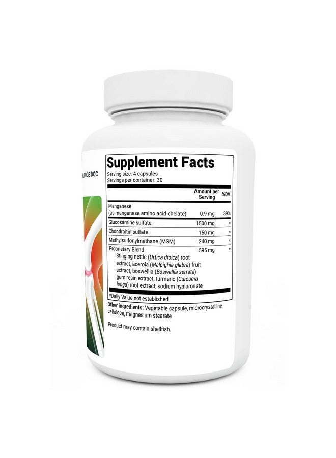 Dr. Berg Nutritionals Dr. Berg Glucosamine Chondroitin MSM Turmeric & Boswellia - Advanced Joint Support Supplement with 1500 mg Glucosamine Sulfate - Includes 120 Capsules - Image 2