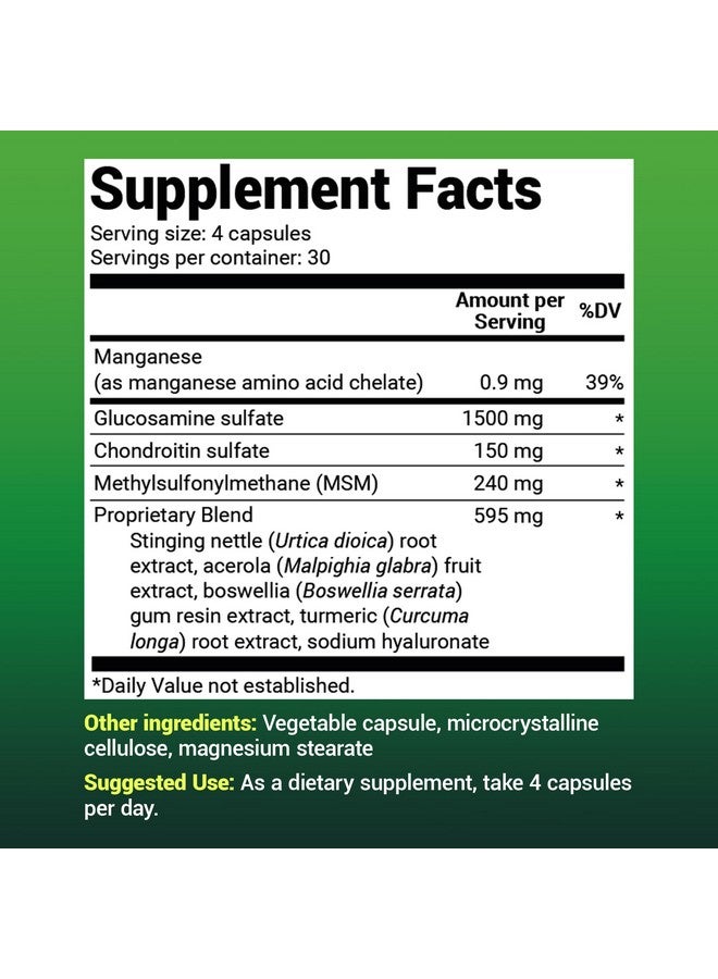Dr. Berg Nutritionals Dr. Berg Glucosamine Chondroitin MSM Turmeric & Boswellia - Advanced Joint Support Supplement with 1500 mg Glucosamine Sulfate - Includes 120 Capsules - Image 4