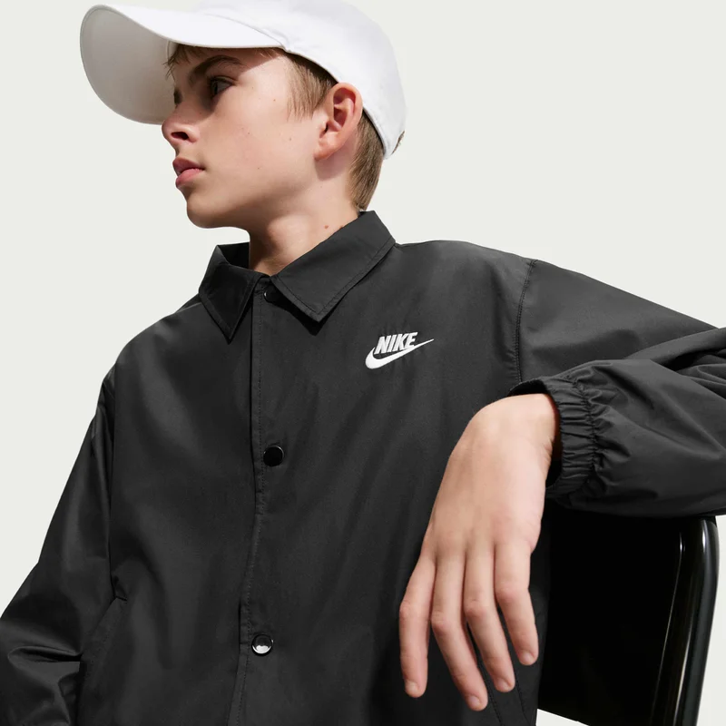 Nike Black Kids' Sportswear Club Repel Coaches' Jacket  | Best Price UAE