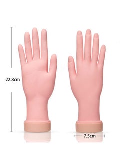 AORAEM Nail Trainning Practice Hand Flexible Soft Plastic Mannequin Hand Nail Art Trainer Manicure Practice Hand Tool  - Image 2