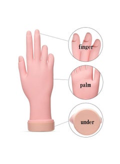 AORAEM Nail Trainning Practice Hand Flexible Soft Plastic Mannequin Hand Nail Art Trainer Manicure Practice Hand Tool  - Image 4