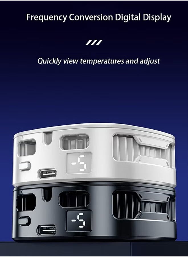 Ocean Phone Cooler for Gaming Magnetic Back Clip, Dual Purpose Phone Cooling Fan, Digital Display Temperature, Gaming Semiconductor Cooling for Universal iPhone/Android Smartphone/ iPad  - Image 2
