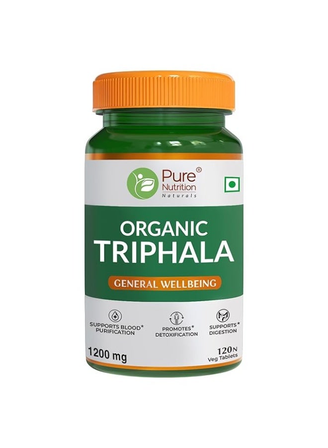 Pure Nutrition Organic Triphala 120 Veg Tablets 1200mg - Image 1