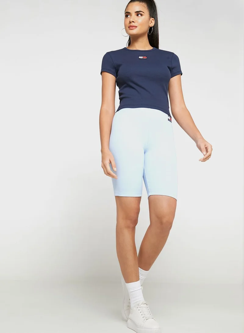 TOMMY JEANS Ribbed Logo Shorts