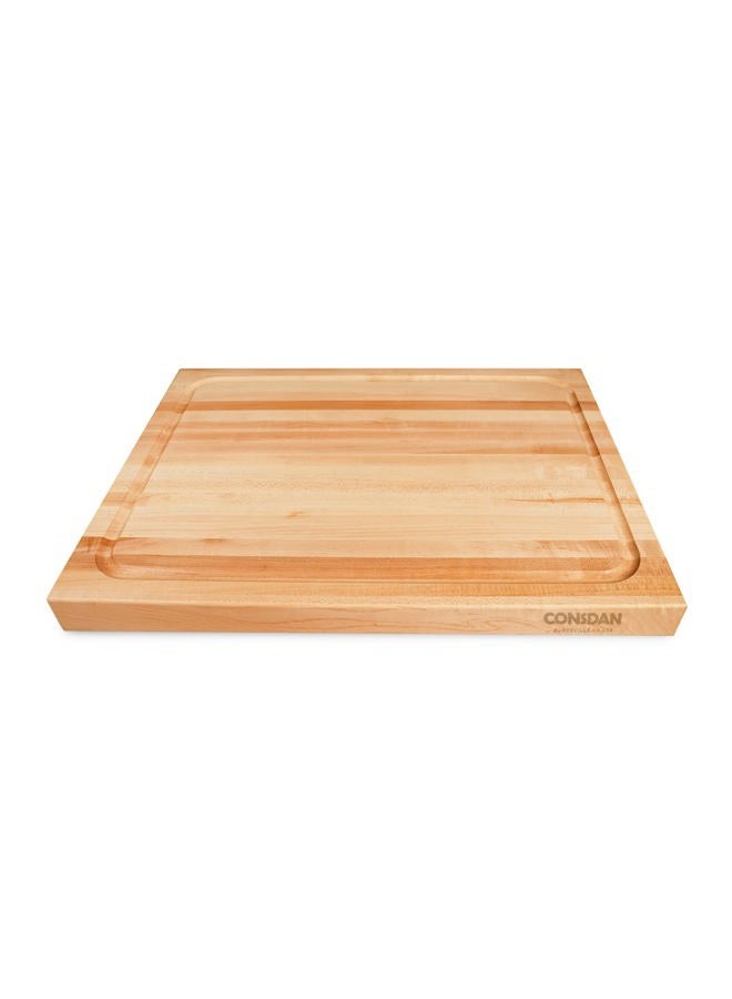 CONSDAN Cutting Board, USA Grown Hardwood, Butcher Block Hard Maple Cutting Board with Invisible Inner Handle, Prefinished with Food-Grade Oil, Suitable for Kitchen Edge Grain - Image 4