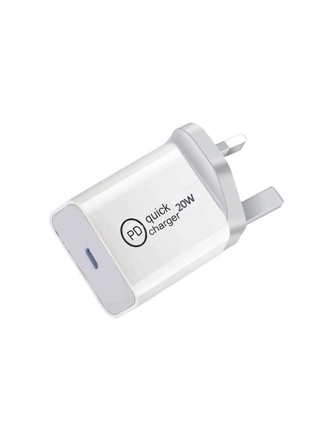 SDC-20W PD 20W Single USB-C / Type-C Interface Travel Charger UK Plug