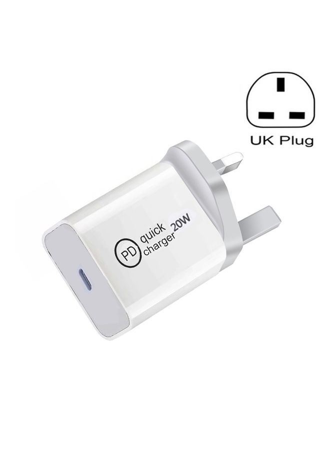 SDC-20W PD 20W Single USB-C / Type-C Interface Travel Charger UK Plug