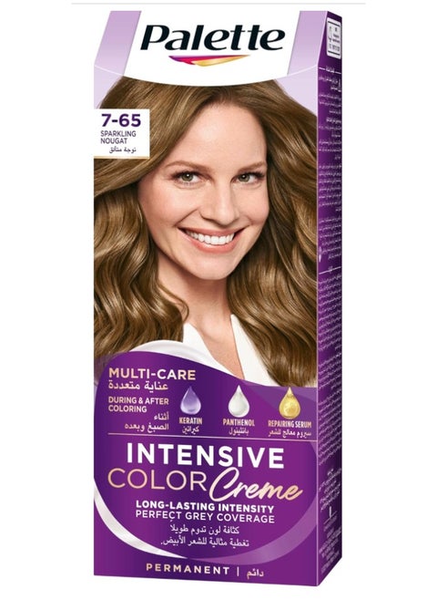 PALETTE ICC Hair Color 7.65 Sparkling Nougat - Permanent Cream - (50ml)