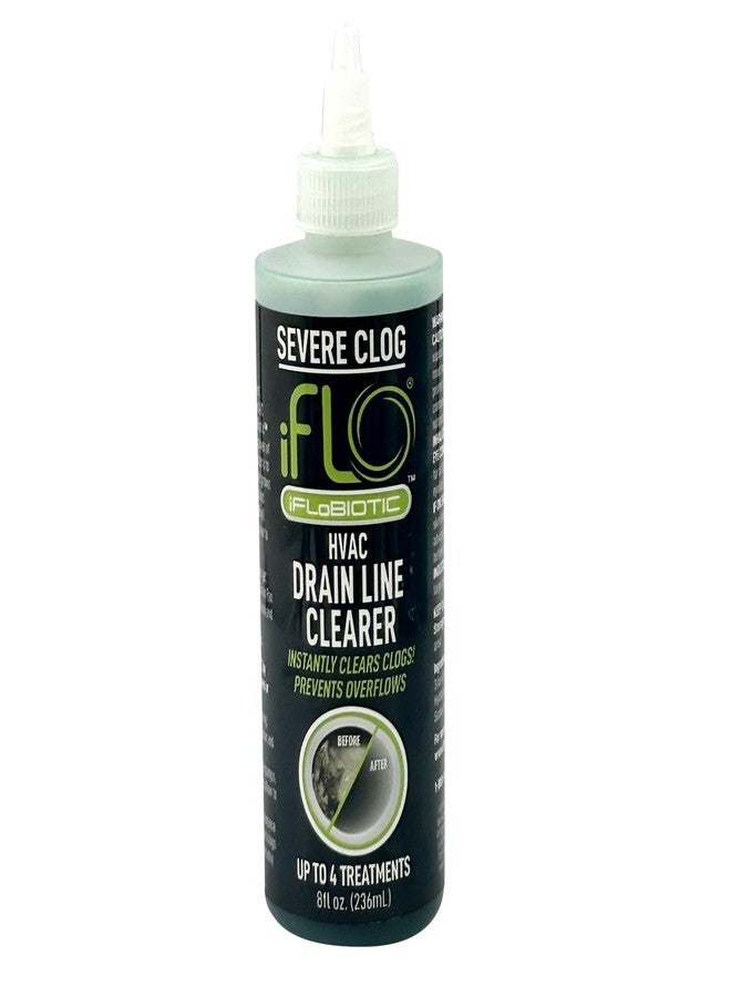iFLO® Severe Clog Relief™ - 5X A/C Drain Line Cleaner Concentrate – Heavy-Duty HVAC System Solution for Tough Clogs & Buildup – Professional Liquid Drain Cleaner and Unclogger, 8oz Bottle, 1 Pack - Image 1