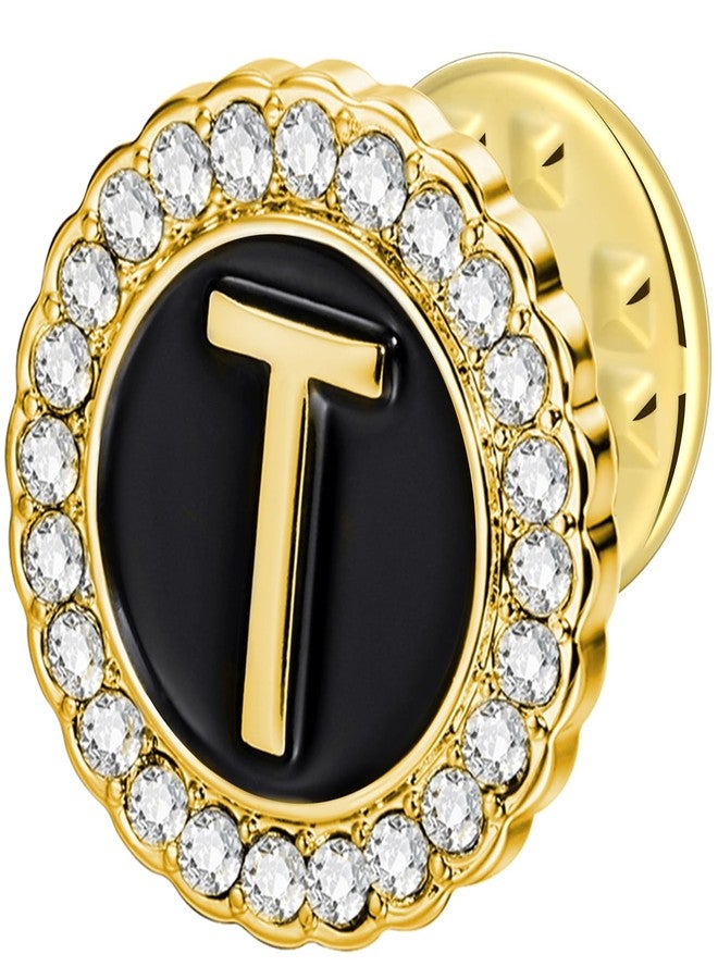 HAWSON Initial A-Z Lapel Pins, Personalized 18K Gold Brooch Pin Tie Tacks for Suits, Neckties, Hats, Men & Women - Image 1