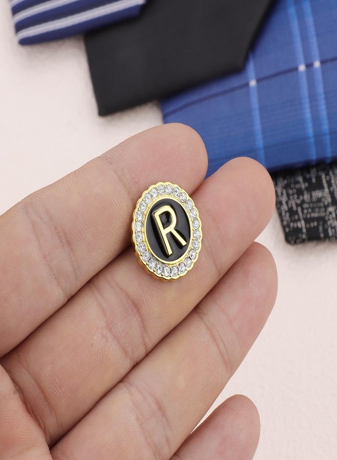 HAWSON Initial A-Z Lapel Pins, Personalized 18K Gold Brooch Pin Tie Tacks for Suits, Neckties, Hats, Men & Women - Image 5