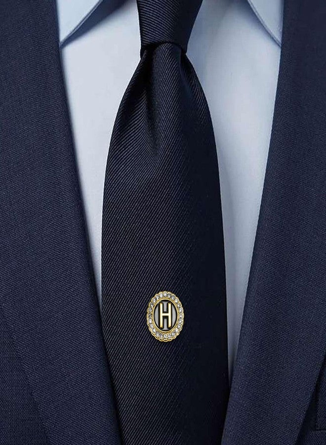 HAWSON Initial A-Z Lapel Pins, Personalized 18K Gold Brooch Pin Tie Tacks for Suits, Neckties, Hats, Men & Women - Image 2