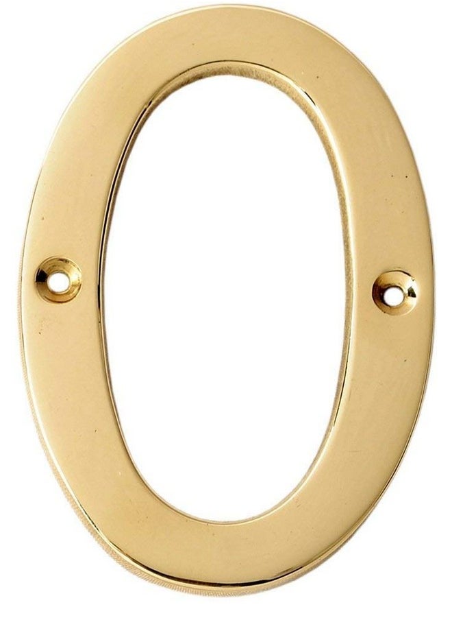 ESPLANADE eSplanade 4" Brass House Hotel Door Number 0-9 (0(zero))  - Image 1