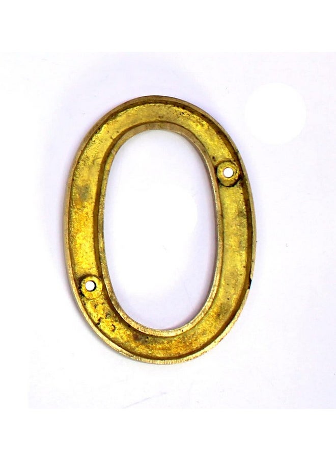 ESPLANADE eSplanade 4" Brass House Hotel Door Number 0-9 (0(zero))  - Image 4