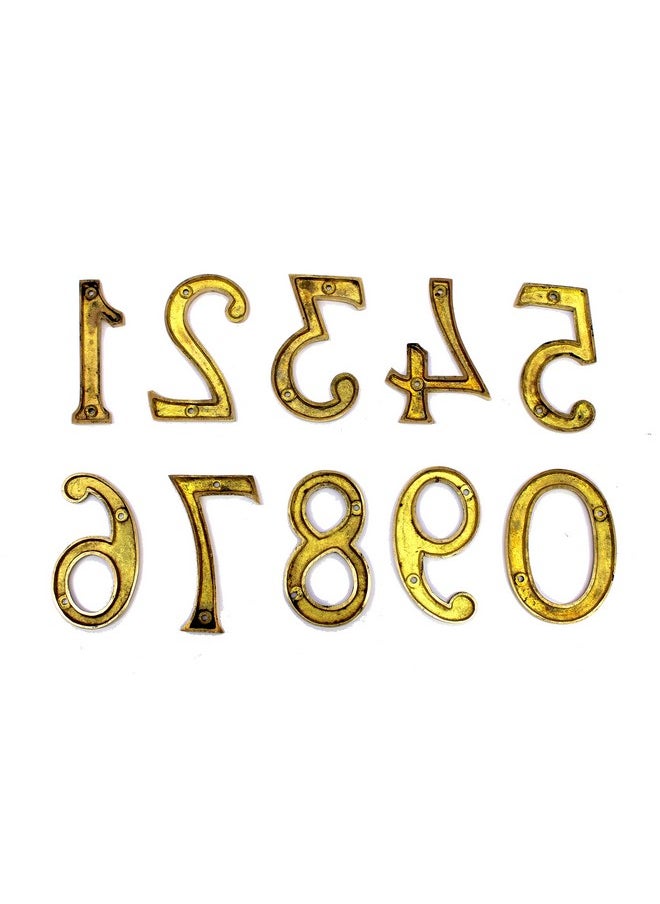 ESPLANADE eSplanade 4" Brass House Hotel Door Number 0-9 (0(zero))  - Image 5