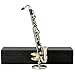 Dselvgvu Miniature Bass Clarinet with Stand and Case Mini Musical Instrument Replica Collectible Figurines Dollhouse Accessories Model Home Decorations Display Ornaments 512 Bass Clarinet - Image 2