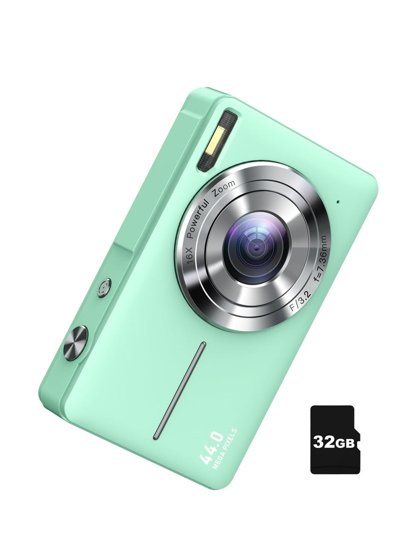 Captaintech Kids Digital Camera 1080P 44MP - Compact Point and Shoot Camera for Teens with 16X Zoom, Anti-Shake, Fill Light, Perfect for Photography and Travel Gifts. - Image 1