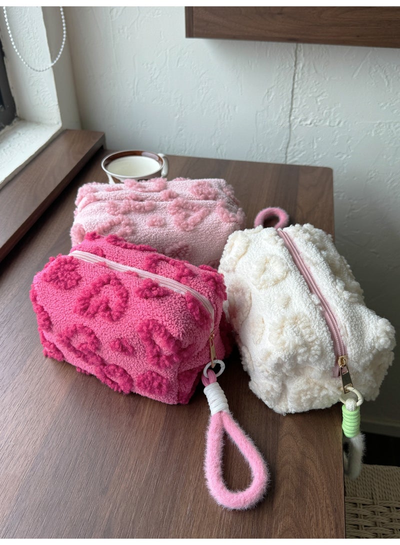 KHAJUL Beige Pillow Cosmetic Bag, Large Soft Quilted Makeup Pouch, Elegant Travel Organizer for Women - Image 5