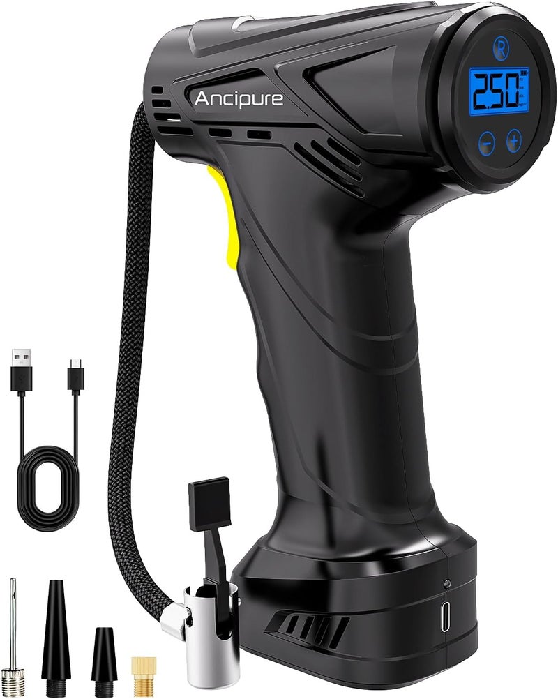 Ancipure Tyre Inflator Air Compressor with 6000mAh Battery and LED Light - Image 1