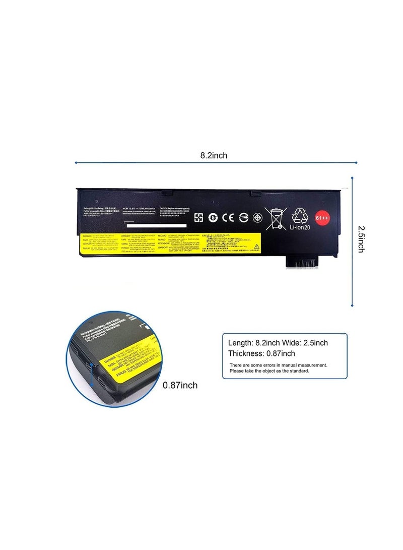 Terabyte بطارية متوافقة 45N1128 68+ لجهاز Lenovo THinkPad X240 X250 X260 X270 W550 W550s L450 L460 L470 P50s T440 T440s T450 T450s 45N1125 45N1128 45N1129 45N1130 45N1132 10.8V - Image 3