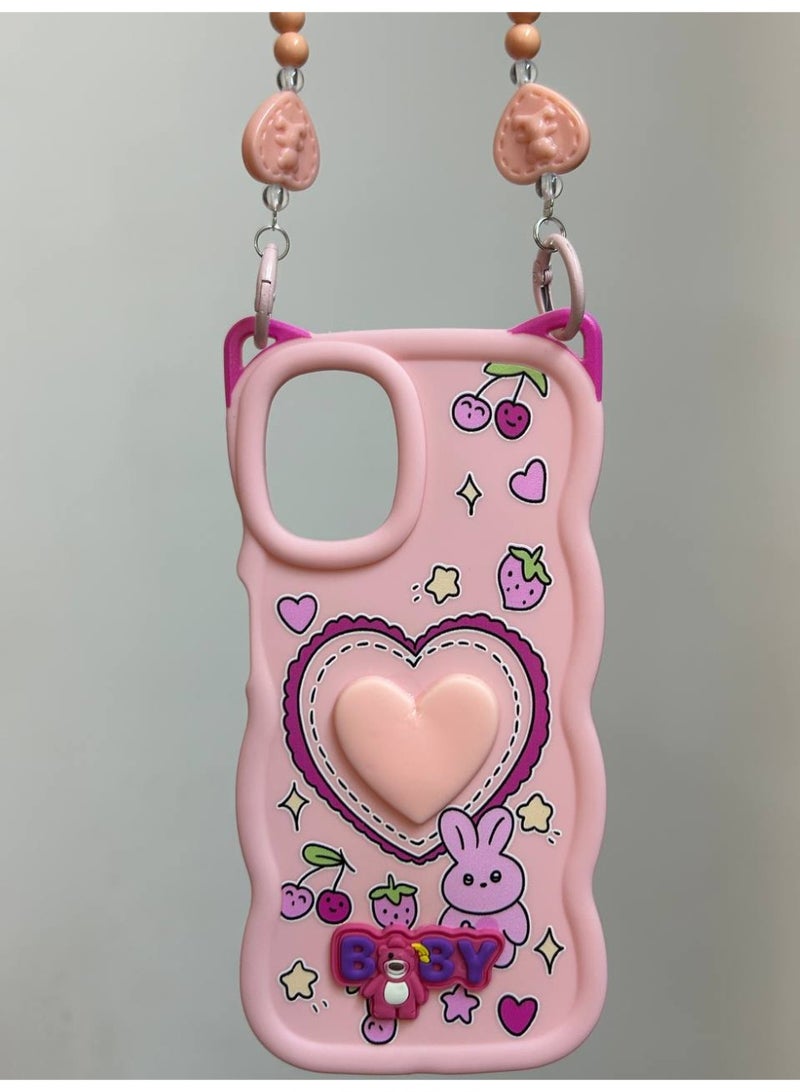 New cartoon heart-shaped back cover with the word BABY on it, compatible with Samsung A12 - M12 phones - Image 2