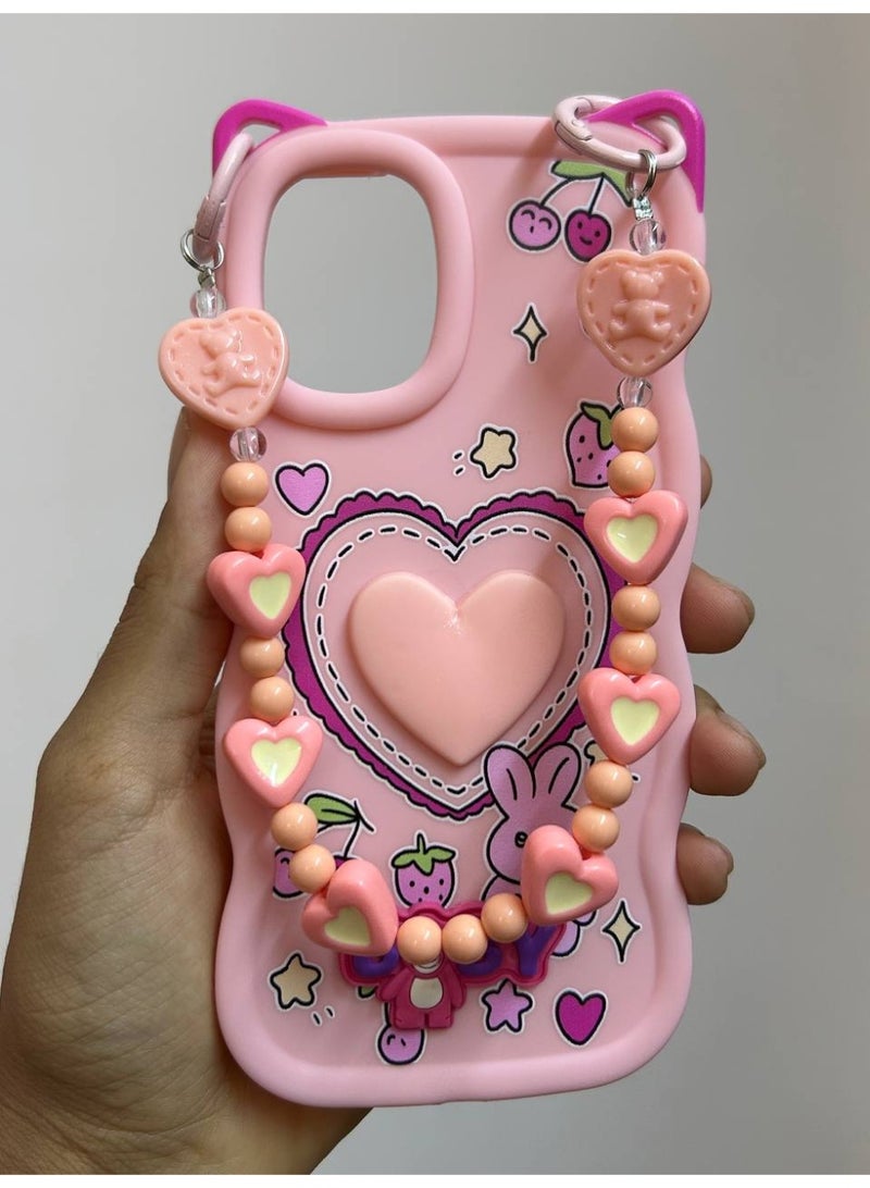 New cartoon heart-shaped back cover with the word BABY on it, compatible with Samsung A12 - M12 phones - Image 1