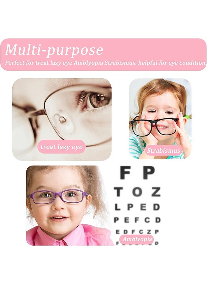 HS - 4 Pack Eye Patches For Kids Girls Boys Right Left Eye Patch For Glasses Lazy Eye Patch For Children Treating Lazy Eye Amblyopia Strabismus And After Surgery Full Coverage - Image 1