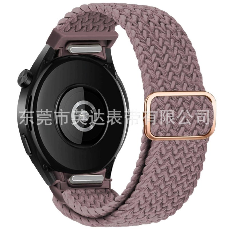 سوار ساعة ذكية سوار نايلون حلقي متوافق مع Samsung Galaxy Watch 4 بملاءمة قابلة للتعديل وحزام بديل للاستخدام اليومي باللون بنفسجي قابل للتعديل - NADI - Image 1
