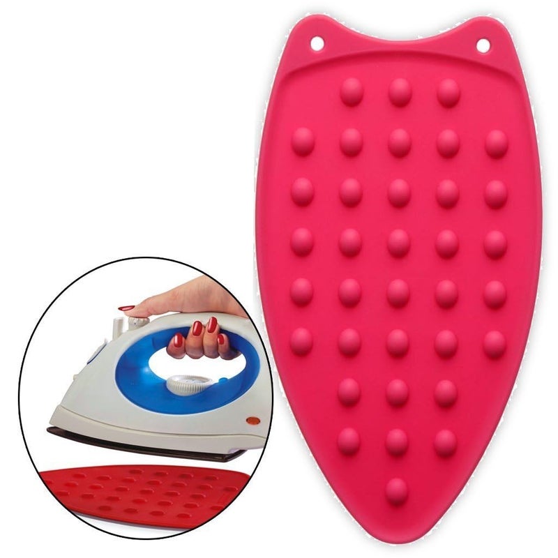 Inditradition Silicone Iron Mat Pad High Heat Resistant Iron Insulation Pad 27x14 cm Blue - Image 3