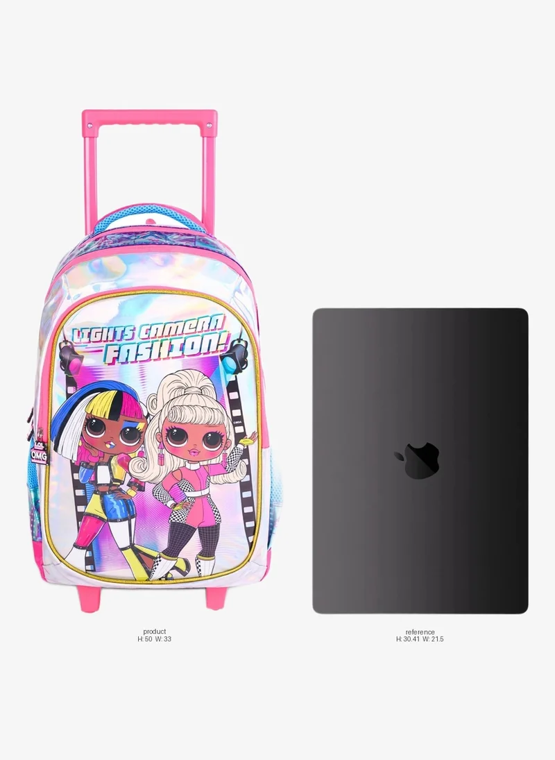 Mga MGA LOL Omg Lights Camera Fashion Rolling School Backpack 18-Inch for Girls, School Bag