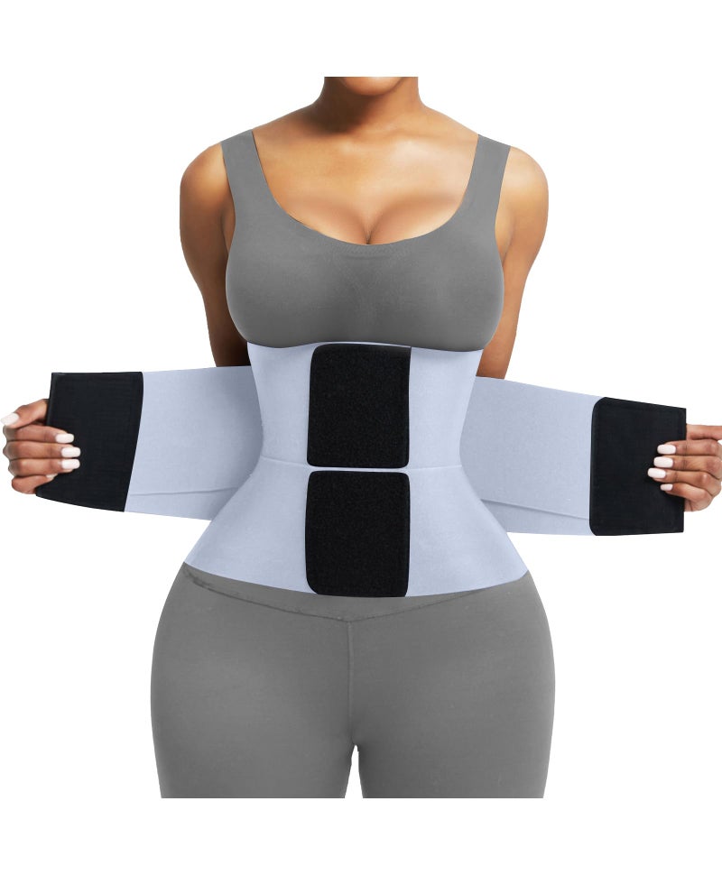 FeelinGirl Workout Waist Trainer Underbust Girdle Corsets Cincher Hourglass Corset Body Shaper for Women Slate Blue L - Image 1