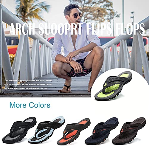Pulltop Flip Flops for Men, Mens Thong Sandals Waterproof Shower Sandals Summer Outdoor Slippers Non Slip Beach Sandals for Men - Image 5