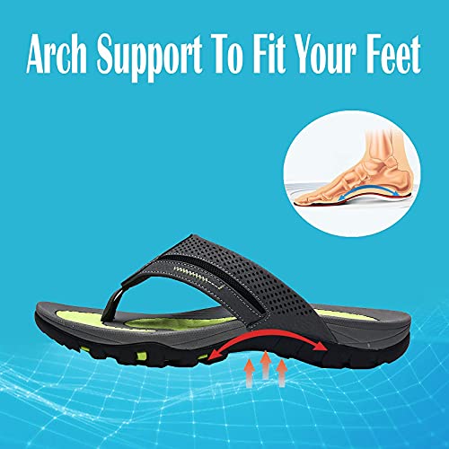 Pulltop Flip Flops for Men, Mens Thong Sandals Waterproof Shower Sandals Summer Outdoor Slippers Non Slip Beach Sandals for Men - Image 3