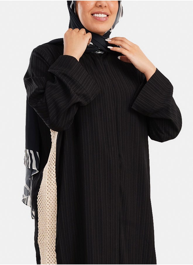 Clue Shirt Dress with Side Trico  - Image 4