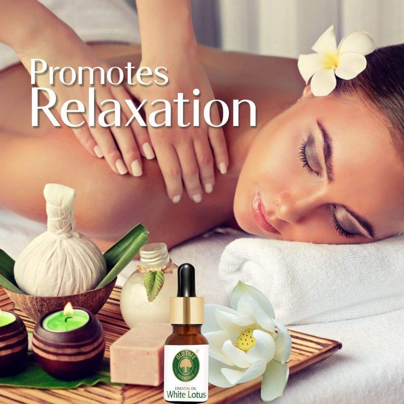 Old Tree Old Tree White Lotus Essential Oil for Women 15ml Lotus Flower Oil with Dropper for Face Glowing Skin and Home Fragrance Massage Oil for Relaxation and Soothing Skin  - Image 4