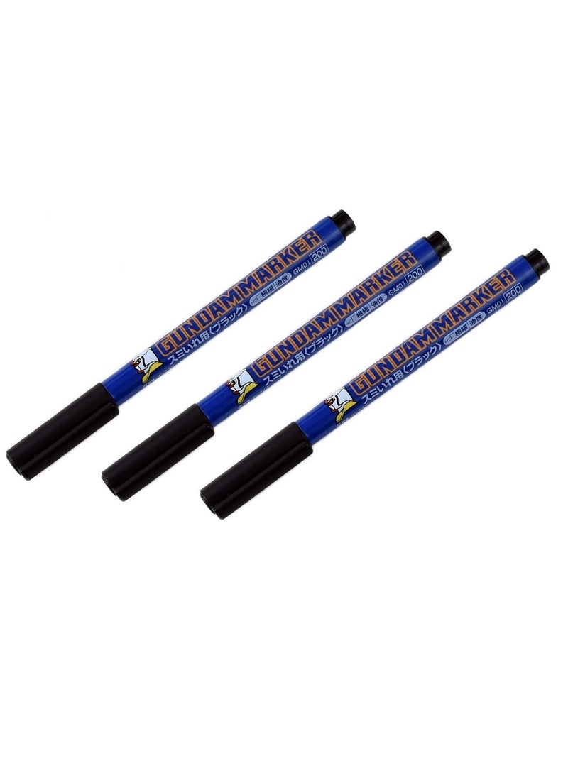 GSI Creos [Set of 3] Gundam Marker Sumi-ire Black Ultra Fine Type GM01 GSI Creos 