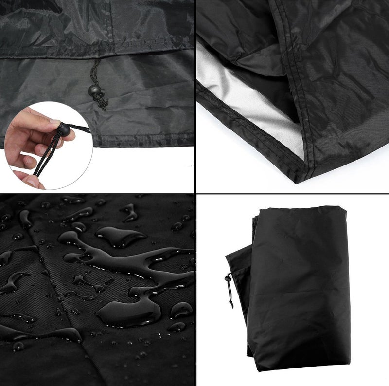 Comfysail Sun Lounger Cover Waterproof Sunbed Cover Outdoor Garden Patio Furniture with a Storage Bag,Black,208x76x41/79cm - Image 5
