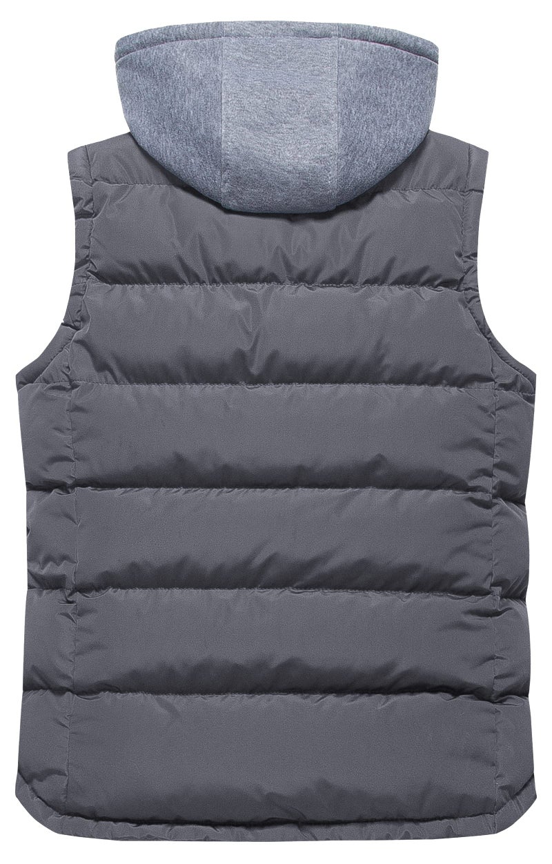 CREATMO US Men's Packable Quilted Puffer Ski Vests Outerwear Cotton Outdoor Travel Vest Jacket Grey M - Image 2