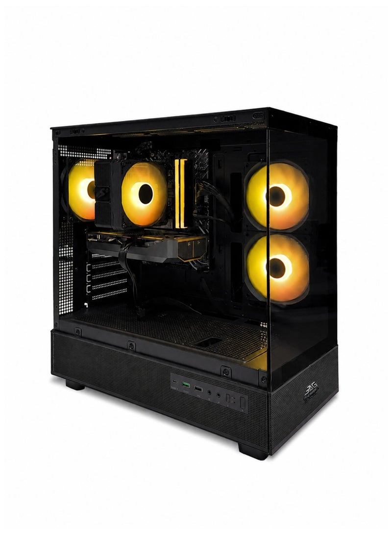 عرب جيمرز حزمة كمبيوتر ألعاب متكاملة: انتل كور i5-12400F، انفيديا RTX 5060 Ti 8 جيجابايت، 16 جيجابايت رام، 1 تيرابايت NVMe SSD، شاشة 27 بوصة FHD، ملحقات، ويندوز 11 برو - أسود - Image 2