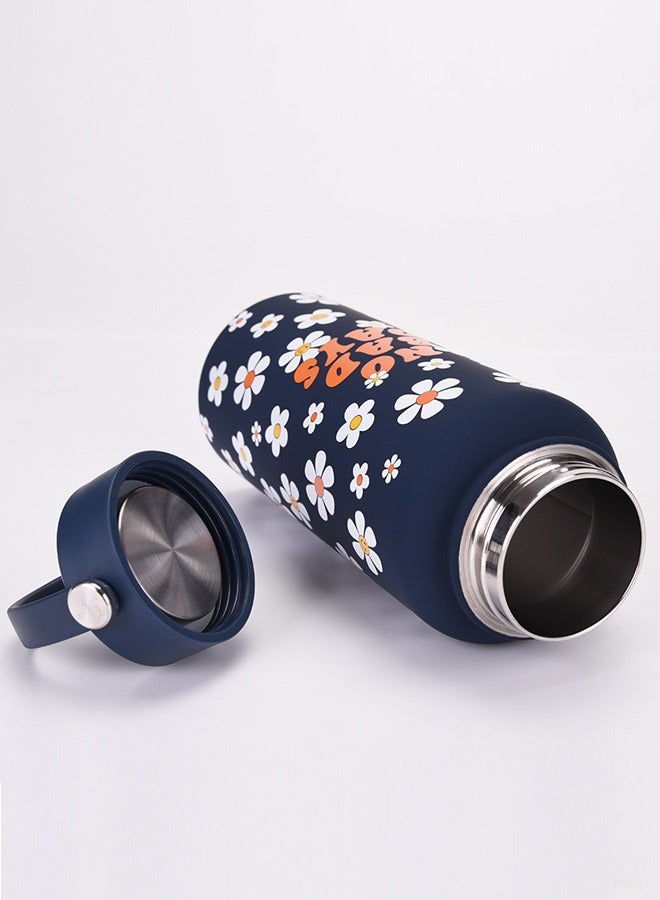 JiuAn 1L large capacity insulated cup portable vacuum sports kettle (Indigo Blue 8B Style) - Image 3