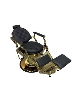 Generic Salon Equipment Gold Barber Chair Salon Furniture Commercial Furniture Vintage Dubai Style Reclining Luxury Hydraulic  - Image 4