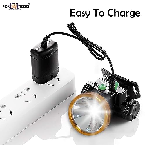 Pick Ur Needs Waterproof Laser LED Adjustable Head lamp Rechargeable Emergency Torch Light (50Watt) - Image 3