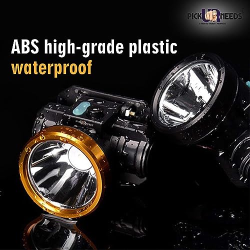 Pick Ur Needs Waterproof Laser LED Adjustable Head lamp Rechargeable Emergency Torch Light (50Watt) - Image 5