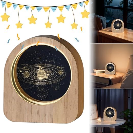 CPENSUS LED Lights Lamp for Office, Dining Room (Wood Solar), Brown - Image 2