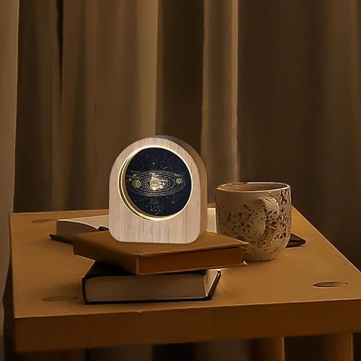 CPENSUS LED Lights Lamp for Office, Dining Room (Wood Solar), Brown - Image 3