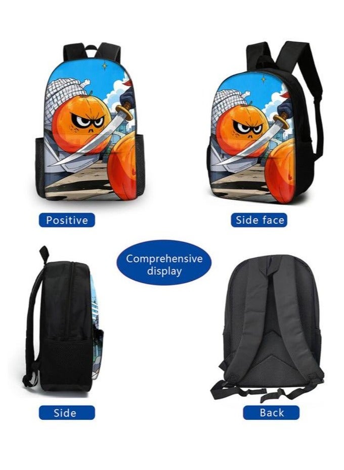Cartoon three-piece schoolbag with front pocket - 1003 - Image 3